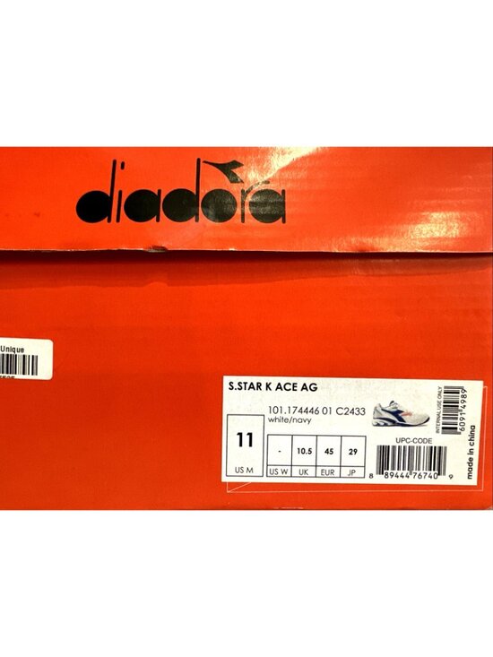Diadora Speed Star K Ace AG Tennis Shoes Mens Sz. 11 Kangaroo Leather New In Box main image 8